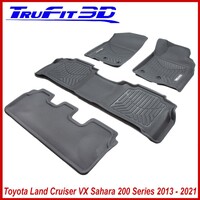 3D Maxtrac Rubber Mats for Toyota Land Cruiser 200 Altitude VX SAHARA 2013-2021 3 Rows Set