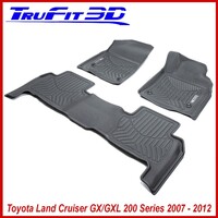 3D Maxtrac Rubber Mats for Toyota Land Cruiser 200 GX GXL 2007-2012 Front & Rear