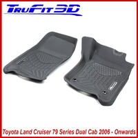 3D Maxtrac Rubber Mats for Toyota Land cruiser 79 Series Dual Cab 2007+-Front Pair Maxtrac RUBBER
