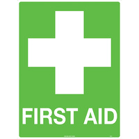 First Aid Safety Sign 90x55mm Self Adhesive