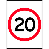 20 In Roundel Traffic Safety Sign Metal 600x450mm