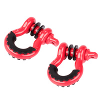 LIGHTFOX 4.75T Bow Shackle WLL 4.75Ton Rated 20mm 4WD Recovery Tow Car Trailer 2PCS