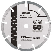 WORX WA5048 WORXSAW 115mm, 60 Grit Diamond Blade