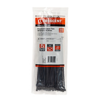 Crescent 300 x 4.8mm Black 100Pk Cable Ties WB12100