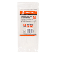 Crescent 150 x 3.6mm Natural 25Pk Cable Ties WN625