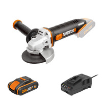 WORX 20V Cordless 115mm Angle Grinder w/ POWERSHARE 2Ah Battery & Charger - WX800